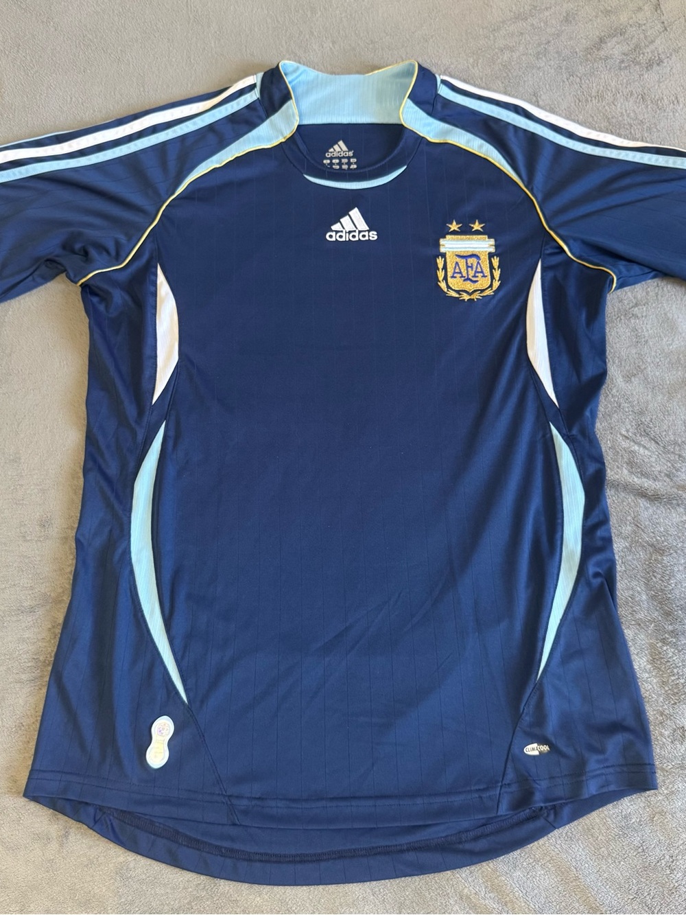 Vintage 2006 Adidas Argentina Jersey Soccer Football size Mens Large Navy Blue